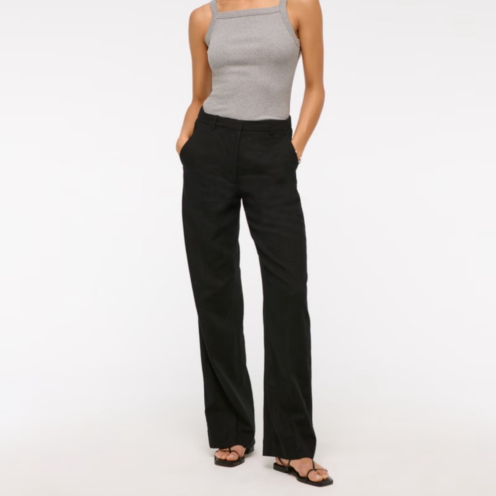 Abercrombie & Fitch Black Wide Leg Pants High-Waisted